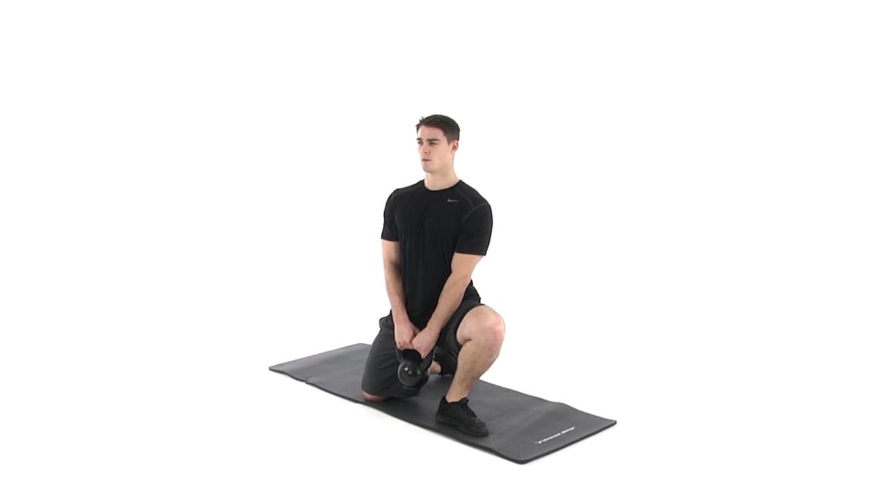Open Half Kneeling Ankle Mobility with KB